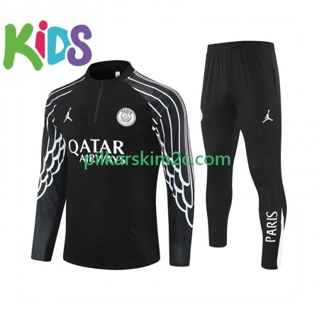 Paris Saint-Germain Dziecięca Komplet Bluzy Treningowe Czarny 2025/26